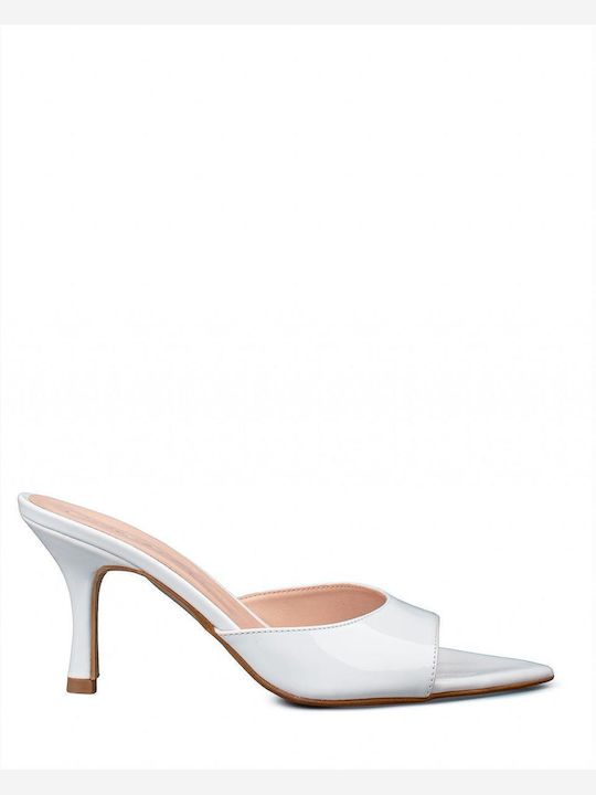Mules with Heel in White Colour