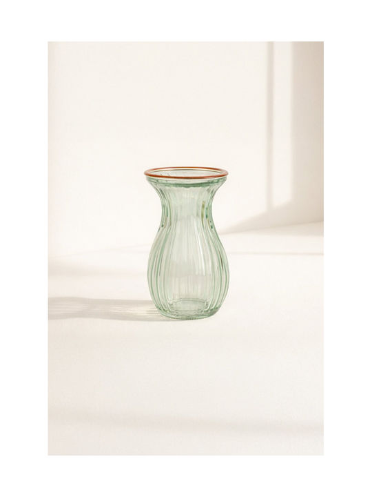 Kaemingk Vază Decorativă Din Sticlă Portocalie 7.6x7.6xÎnălțime 13cm