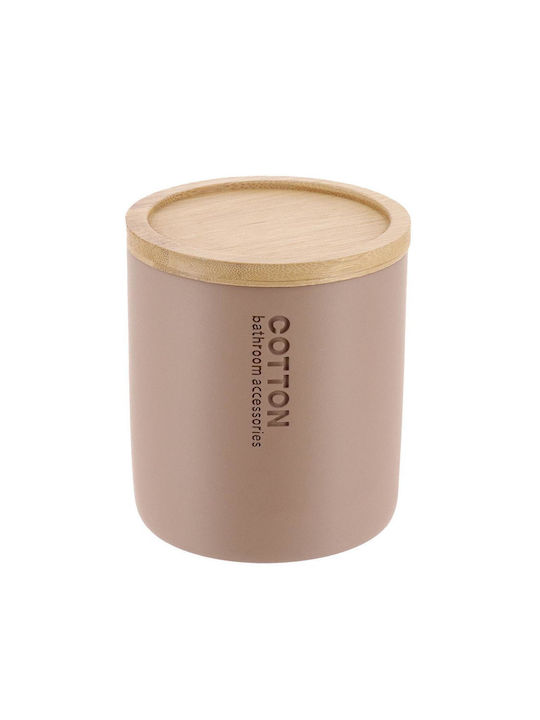 Bamboo Allgemeine Verwendung Lebensmittelglas mit Deckel Hölzernes 9,5x11cm 1 Stück