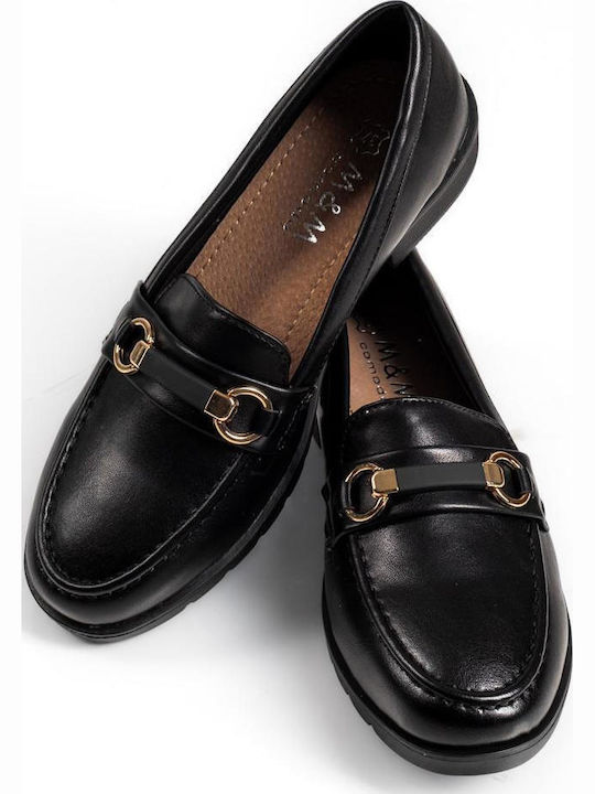 The Shoemart Γυναικεία Loafers σε Μαύρο Χρώμα