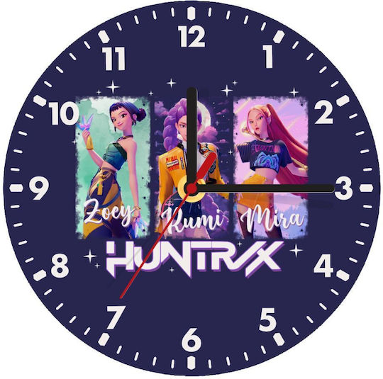 Koupakoupa Huntr X K-pop Girl Group Wooden Wall Clock Ø20cm KP_33225