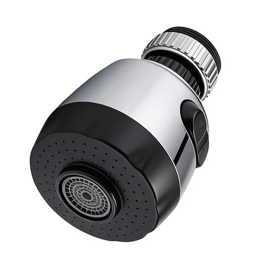 Avizar Aerator Reglabil Pentru Robinet Cu 2 Jeturi Comutator Finisaj Semicrom Negru Argintiu Avizar Aerator Reglabil Pentru Robinet Cu 2 Jeturi Comutator Finisaj Semicrom Negru Argintiu