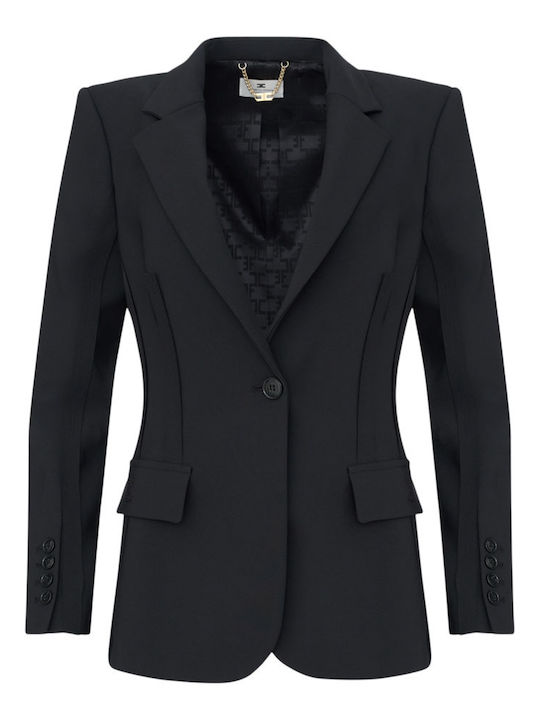 Elisabetta Franchi Damen Blazer Schwarz