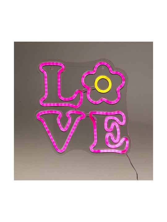 Neon Decorative Table Lamp Love 26.5x39cm