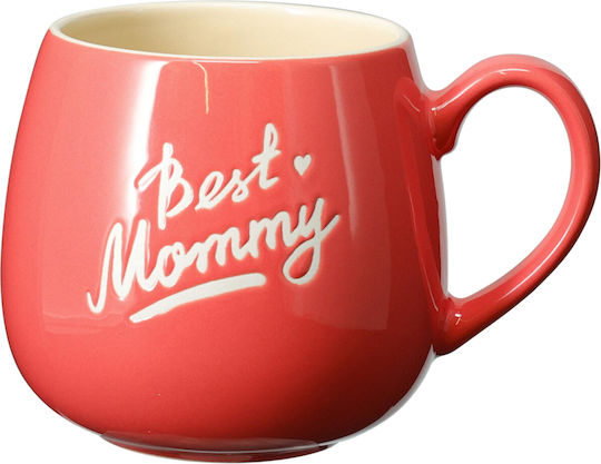 Koopman Cană Ceramică Roșie 440ml