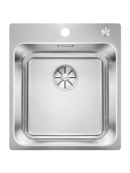 Blanco Υποκαθήμενος Νεροχύτης Inox Brushed με Μπαταρία Μ44xΠ50cm Γκρι