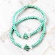 Prayer Beads Turquoise Fine Transparent Bead Cross 1mon82