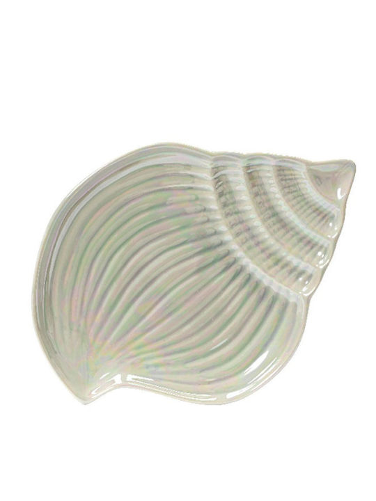 Kaemingk Shallow Serving Plate Made of Porcelain with Diameter 17.5cm