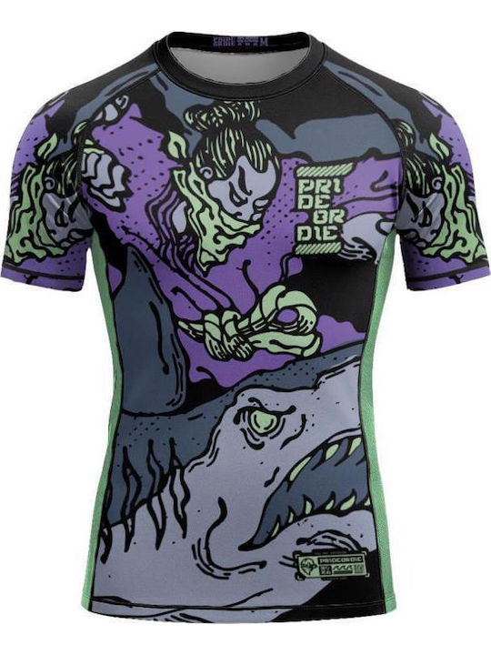 PrideOrDie Men's Short Sleeve Shirt POD301 for Jiu-Jitsu Black