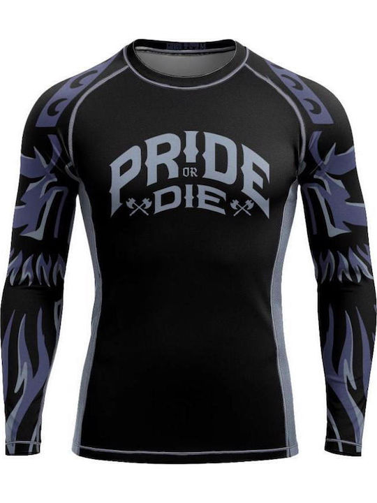 PrideOrDie Men's Short Sleeve Shirt POD303 for Jiu-Jitsu Black