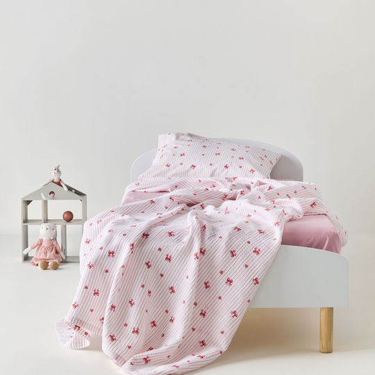 Kentia Sassy Muslin Blanket Single 160x240cm Pink