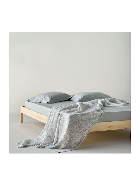 Kentia Evanthia Decke Mousseline King Size 260x240cm Grau-Weiß
