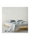 Kentia Evanthia Decke Mousseline King Size 260x240cm Grau-Weiß