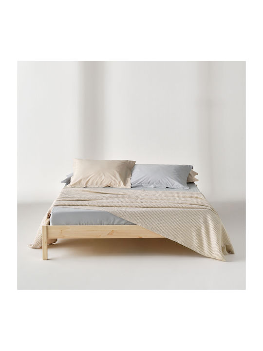 Kentia Cecilia Κουβέρτα Πικέ Μονή 160x240εκ. Εκρού