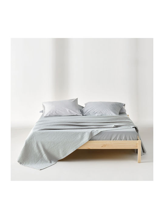 Kentia Cecilia Κουβέρτα Πικέ Μονή 160x240εκ. Γκρι