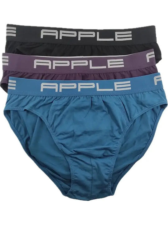 Apple Boxer Slipi Pentru Bărbați Negri Cu Impri...