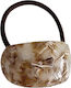 Avizar Casual Elastic Hair Beige Minimalist Marbled Pearl Beige