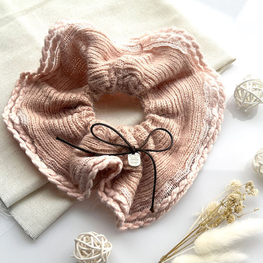 Avizar Classic Scrunchie Pink Minimalist Soft Mesh Hair Pink