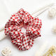 Avizar Classic Scrunchie Vichy Cotton Hair Vintage Red Red