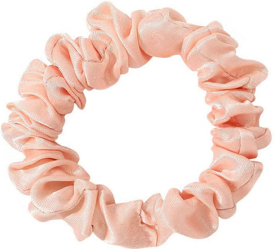 Avizar Classic Scrunchie Hair In Satin Pleated Diamant Chic Pink Pink