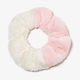 Avizar Ластик За Коса Scrunchie От Минки Плюш Двоен Мек Розово Бяло Бяло Розово