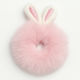 Avizar Classic Scrunchie Fluffy Hair Pink Rabbit Ears Pink