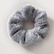 Avizar Ластик За Коса Scrunchie От Минки Плюш Мек Сив