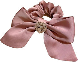 Avizar Classic Scrunchie Butterfly Satin Hair Pink Diamond Pink