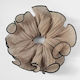 Avizar Ластик За Коса Scrunchie Froufrou Maxi От Мека Кафява Ефирна Тъкан Кафяв Бежов