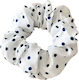 Avizar Classic Sweet Bumbac Păr Retro Chic Albastru Închis Cu Buline Albe Albastre