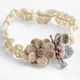 Avizar Prinzessinnen Stirnband Spitze Blumen Haar Coquette Grau