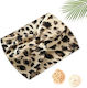 Avizar Cross Hair Banner In Soft Cotton Leopard Printed Chic Beige Beige