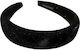 Avizar Large Headband Hair In Brilliant Fabric Uni Retro Black Black
