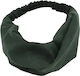 Avizar Crossed Headband Hair In Solid Velvet Refined Green Dark Green