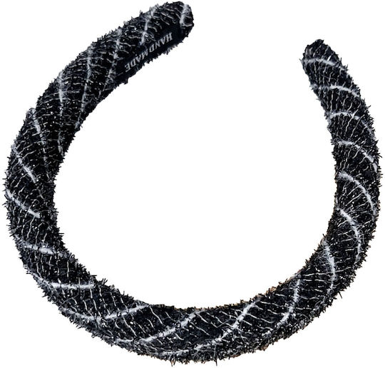 Avizar Large Headband Hair In Tweed Stras Retro Chic Black Black