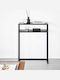 Tower Console Metal Black L60xW18.2xH80.2cm