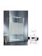 Starlet 1+1 Feste Seite für Dusche 97-101x180cm Chrom