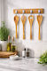 Handmade Cooking Utensil Set 4 Pieces Made of Natural Wood 30cm