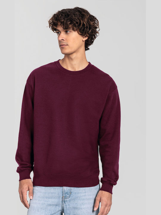 Fruit of the Loom Men's Promotional Long Sleeve Sweatshirt Burgundy