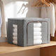 Wallex Fabric Clothing Storage Case for Clothes / Blanket/Duvet / Suit / Coat / Shoes / Ties / Dresses / Underwear / Socks / Knitwear / Shirt / Belts / Bags in Gray Colour 60x42x32cm