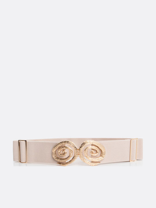 Toi&Moi Elastic Women's Belt Beige