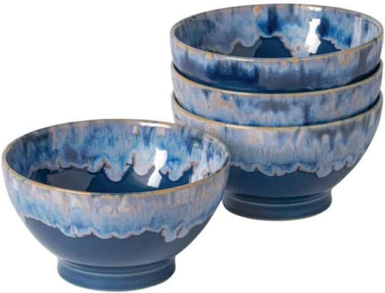 Costa Nova Round Ceramic Serving Bowl Blue Set of 4