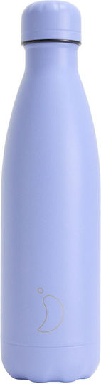 Chilly's Original All Matte Monochrome Μπουκάλι Θερμός Ανοξείδωτο BPA Free 500ml All Bluebell