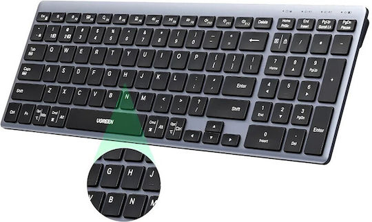 Ugreen K552 Ασύρματο Bluetooth Πληκτρολόγιο Αγγλικό US