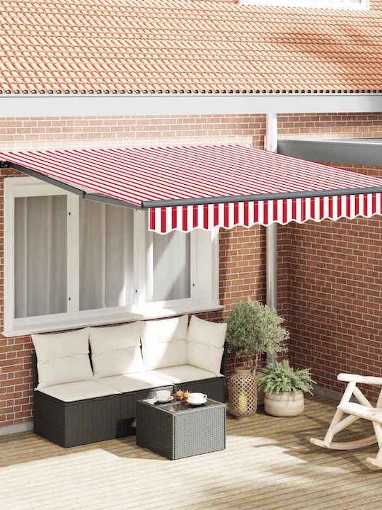 vidaXL Cort Terasă Roșu 3.5x2.5m