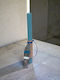 Handmade Beeswax Easter Candle Light Blue Turquoise Blue Wooden Handmade Little Fish