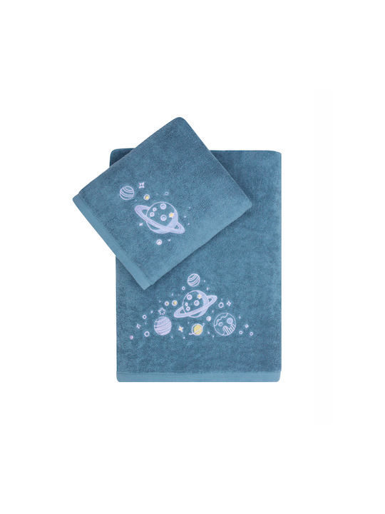 Kentia Set of Baby Towels 2pcs Leandro Blue Weight 450gsm