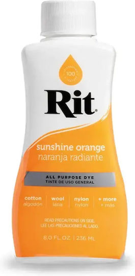 Rit Dye Liquid All-Purpose Fabric Dye Sunshine Orange 236ml