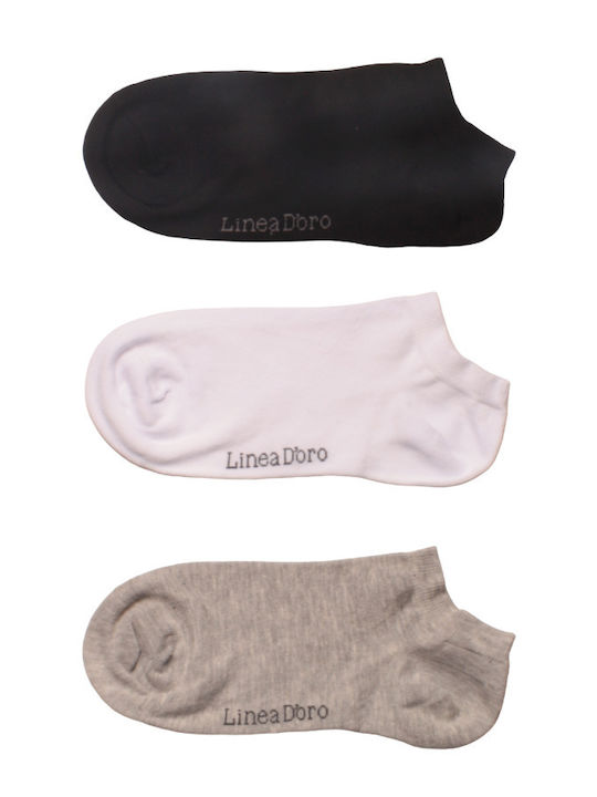 Linea D'oro Männliche Mehrfarbige Socken 3Pack