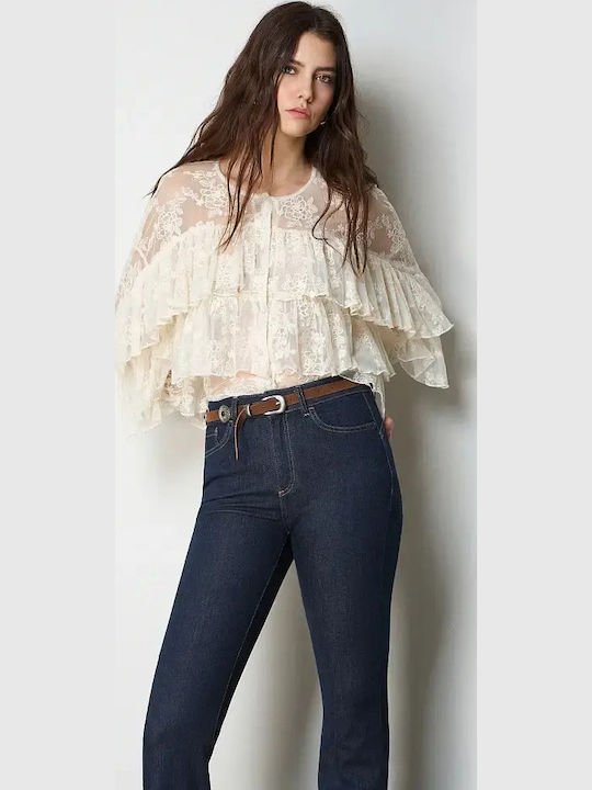 Long Sleeve Women's Shirt Ivory